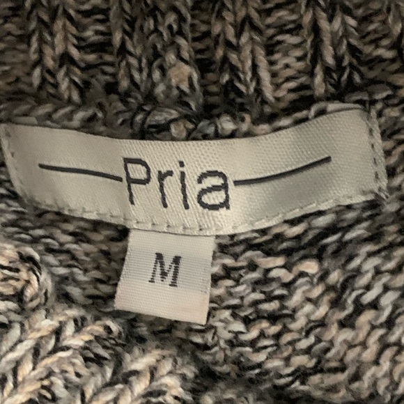 Pria Poncho 100% Cotton Mock Neck Women's Bohemian Sweater Boho Sz Medium EUC - Picture 3 of 4